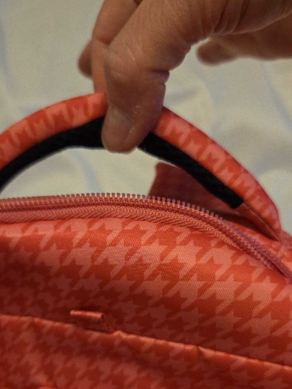 Lug Pink Houndstooth Backpack with Front Pockets - Picture 8 of 8